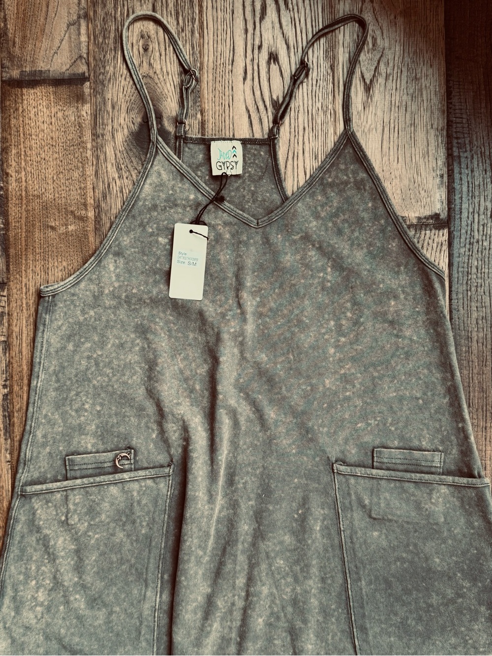 Jaded Gypsy Can’t Miss This Romper Mineral Wash Jumpsuit Onesie S/M NWT